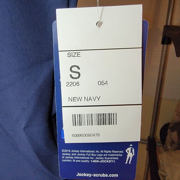 Jockey Scrub Top Fitted (Women's Cut) SS Navy - Size S NWT - Picture 5 of 5